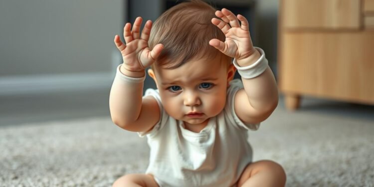 Baby schlägt Kopf Entwicklung