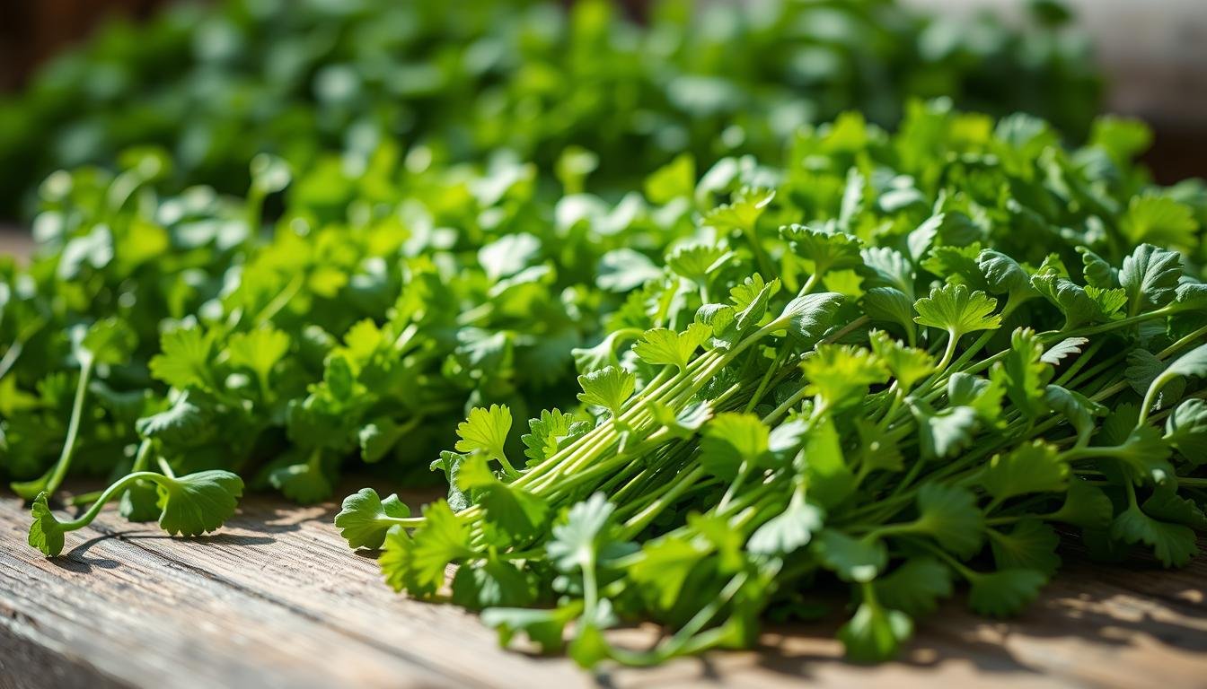 Brunnenkresse Ernte und Lagerung