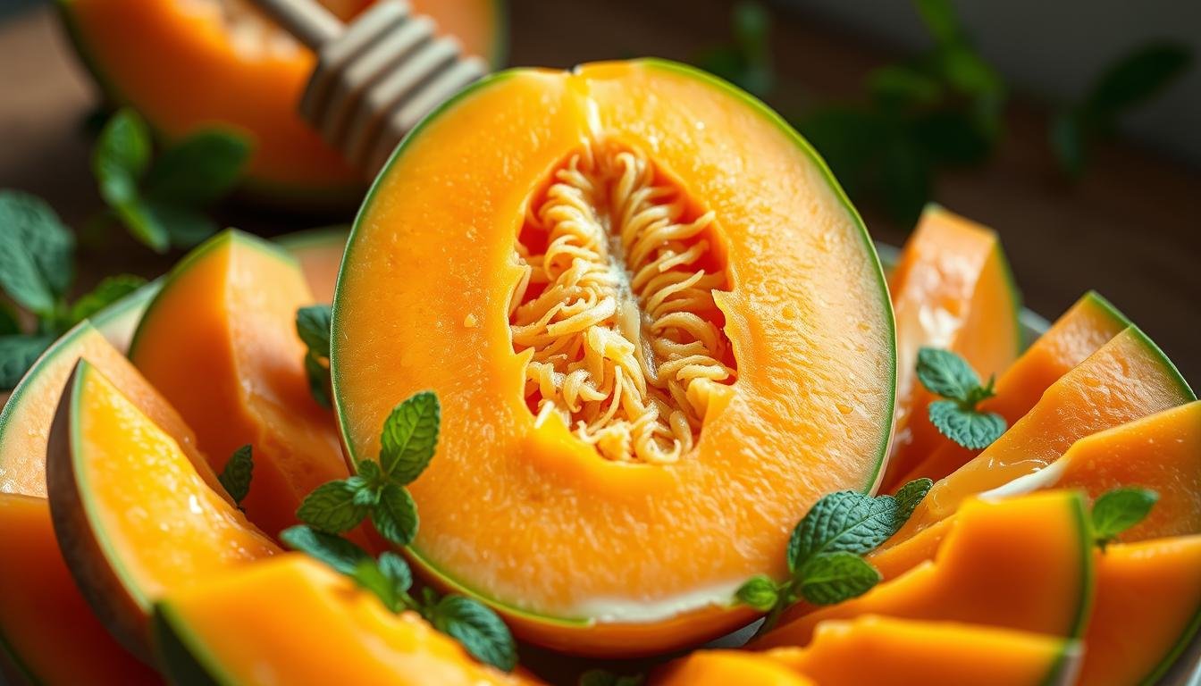 Cantaloupe-Melone Zubereitung