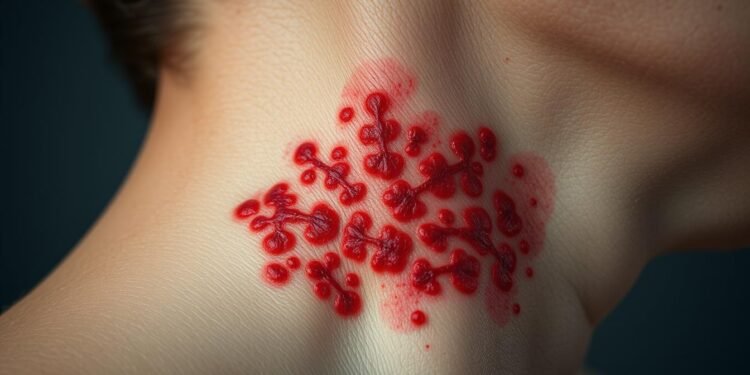 Gürtelrose Ausschlag am Hals