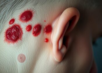 Gürtelrose am Kopf Herpes Zoster