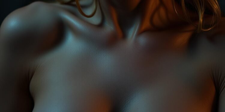 Nächtliches Schwitzen Oberkörper Frau