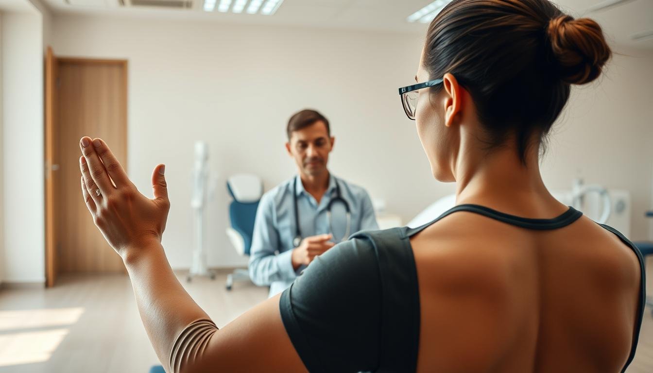 Schulter Rehabilitation Prozess
